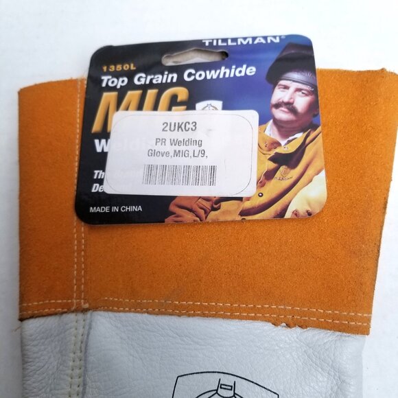 Tillman 1350L MIG Welding Gloves Size Large Top Grain Cowhide Leather Pearl Gold - Picture 3 of 3